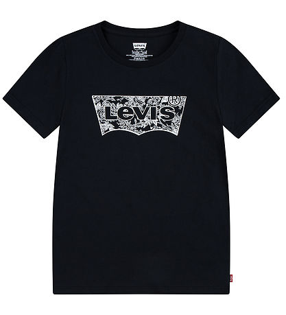 Levis T-Shirt - Jet Black/Weiß m. Logo
