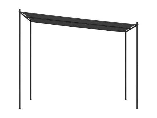 Belvédère anthracite 3x3 m 180 g/m² tissu et acier
