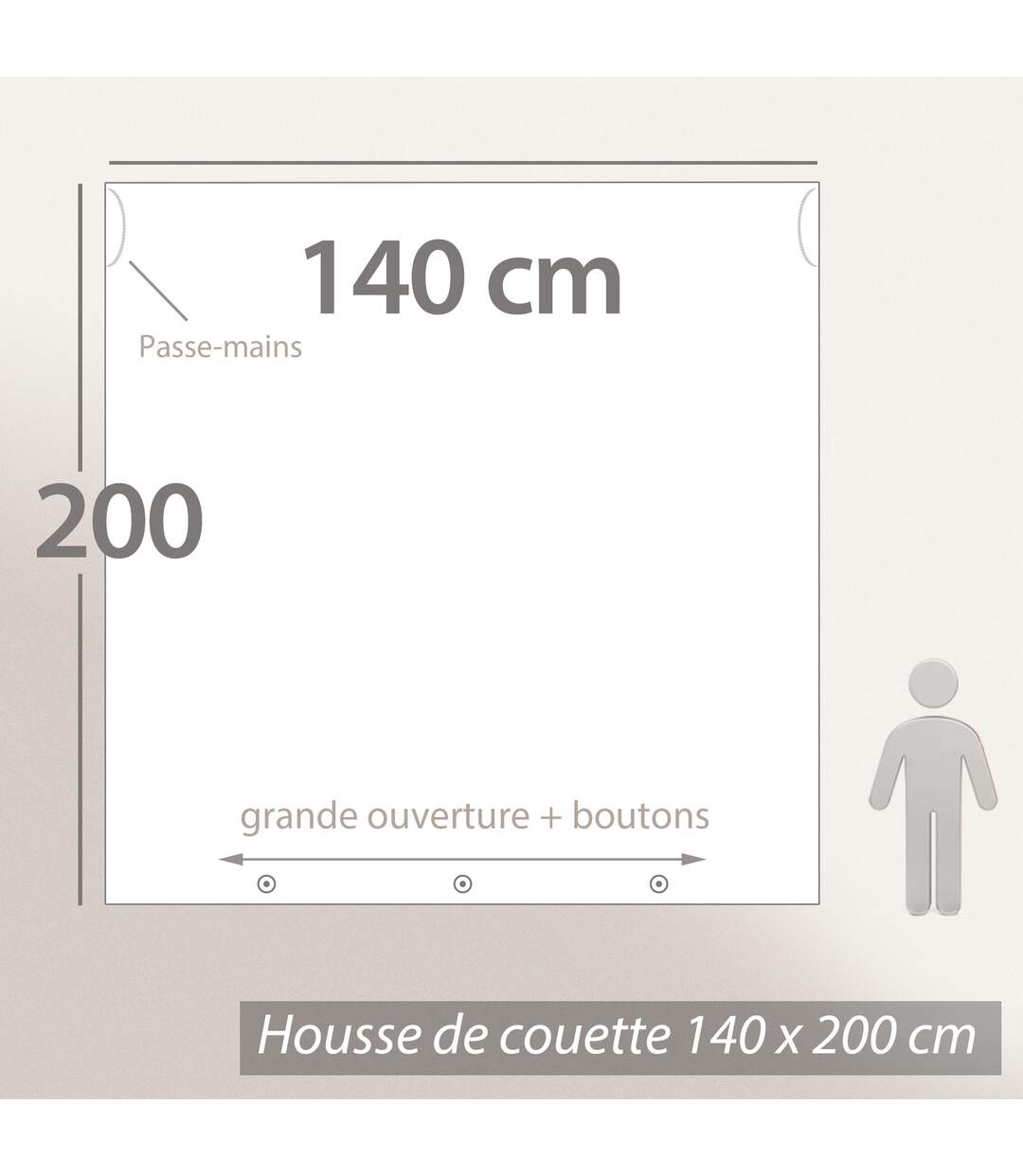 Parure de lit 260x240 cm coton bci adouci AGLAE bleu 3 pièces