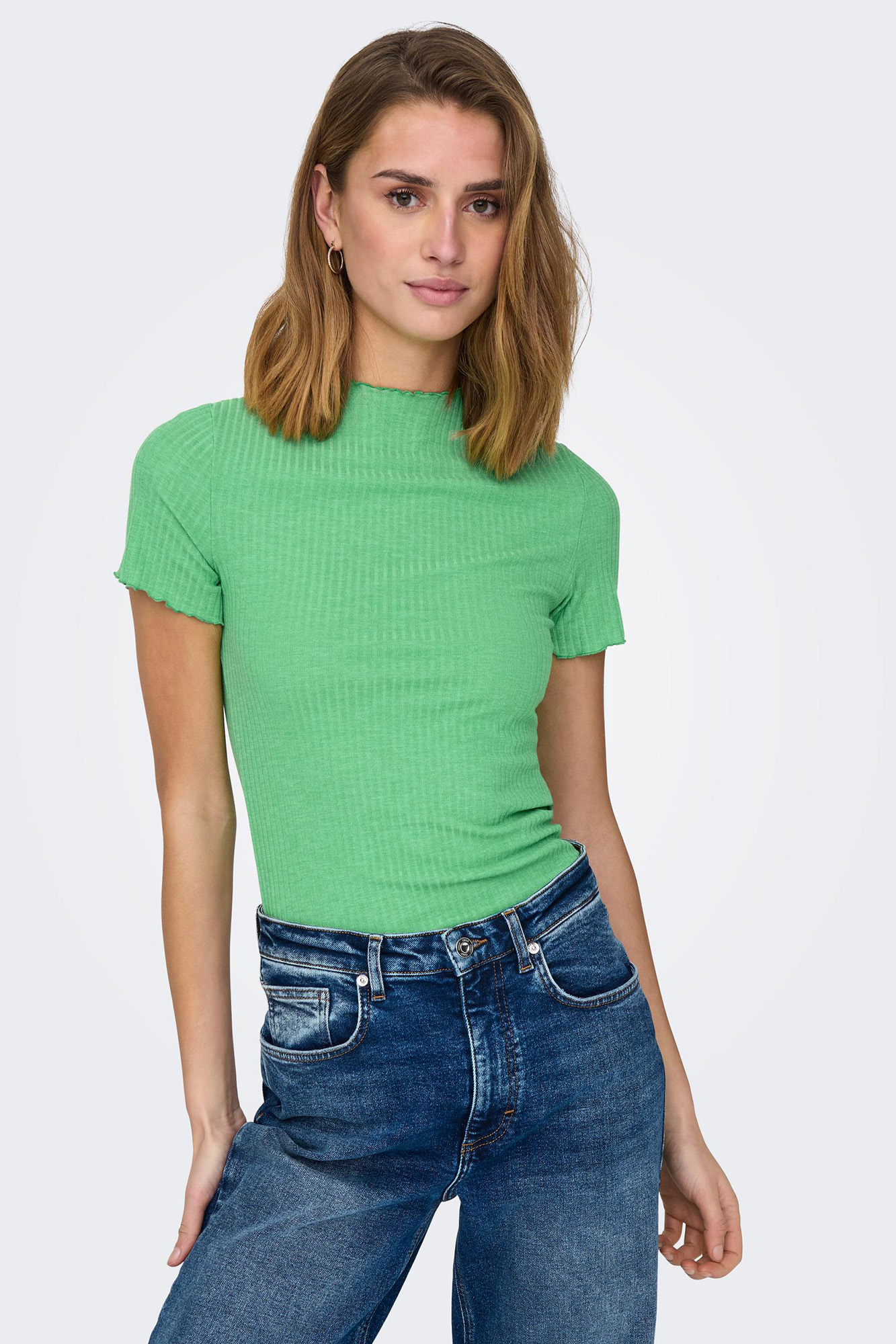Blusa de manga curta em malha Cañalé