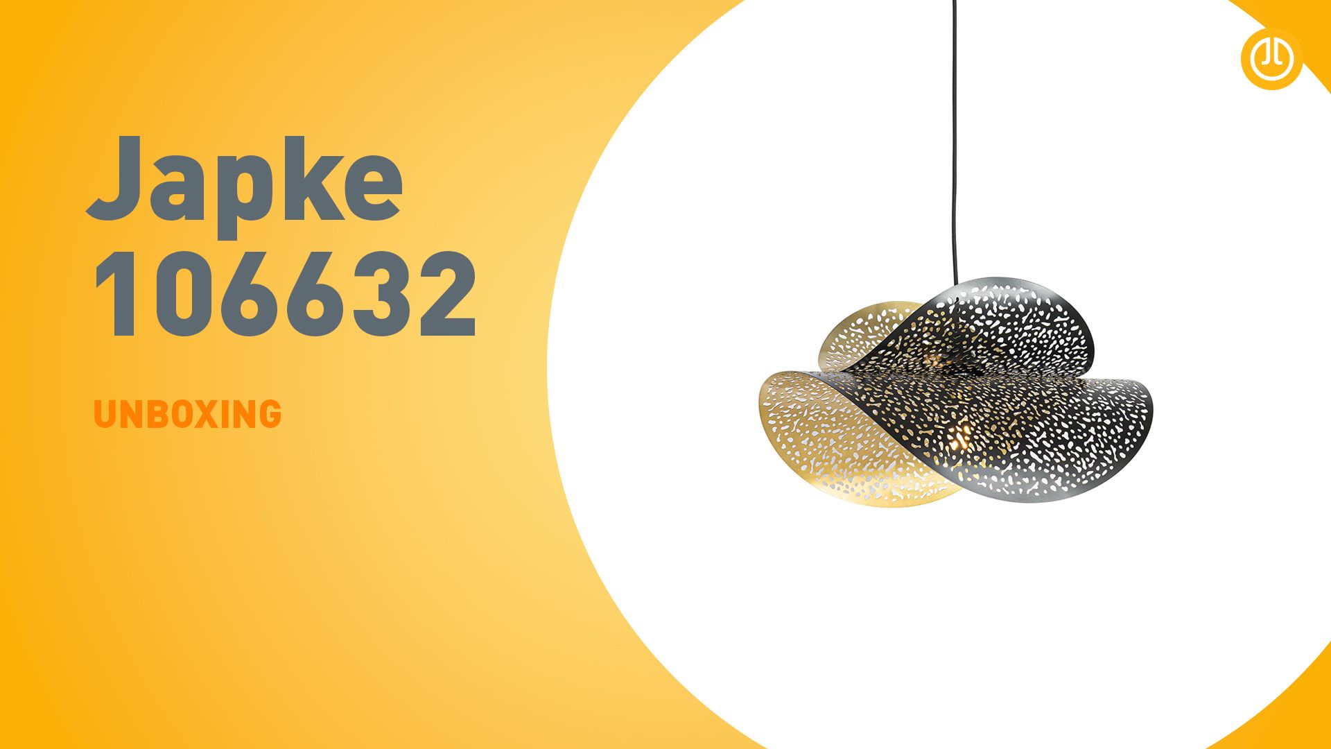 Oosterse hanglamp zwart met goud 28 cm - Japke