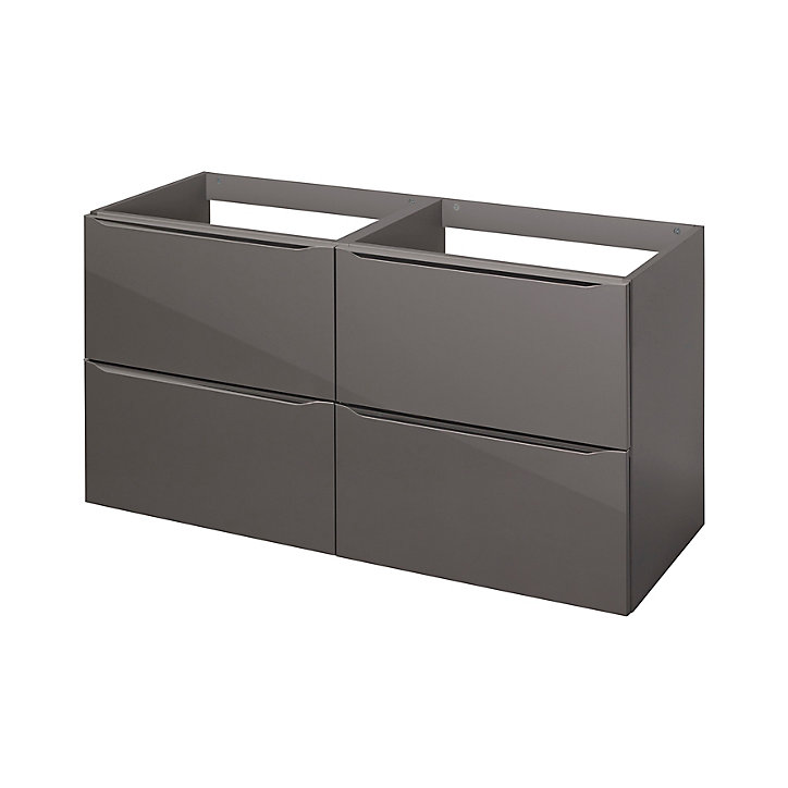 Meuble sous vasque à suspendre GoodHome Imandra gris taupé 120 cm
