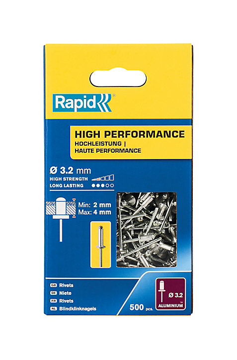 Rivets Haute performance Rapid Ø3.2 x 8 mm