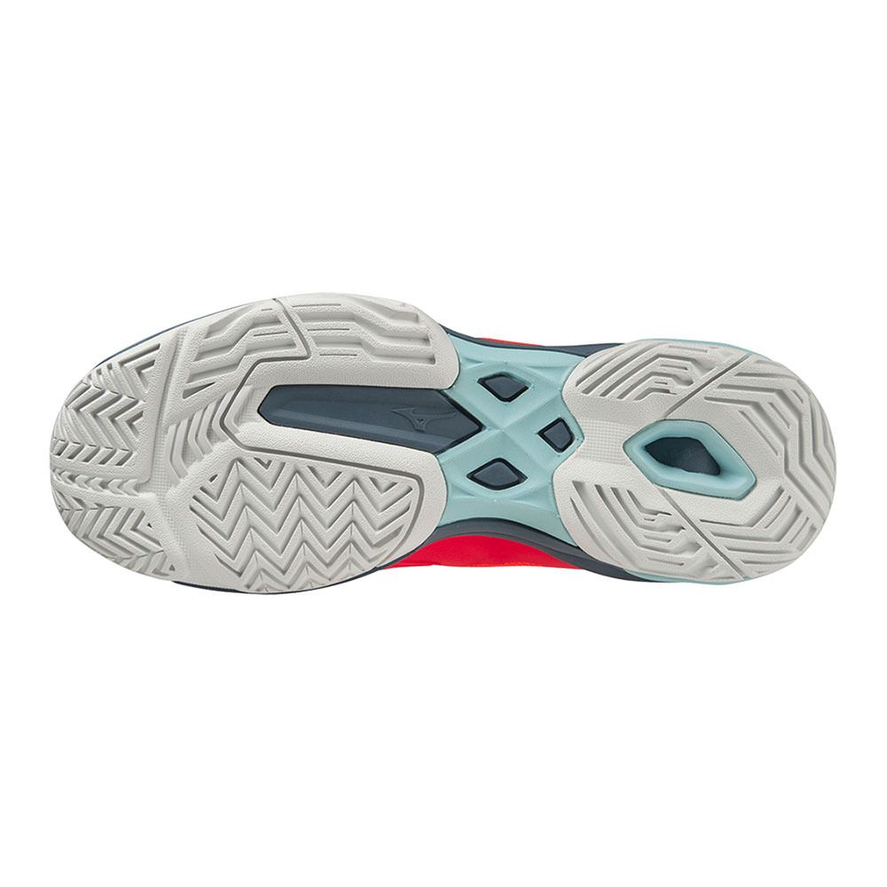 Mizuno WAVE EXCEED LIGHT - Chaussures tennis Femme fiery coral 2/white/china blue