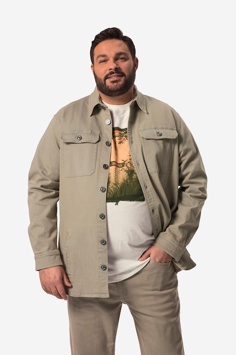 Boston Park Hemdjacke, Langarm, Kentkragen, Brusttaschen