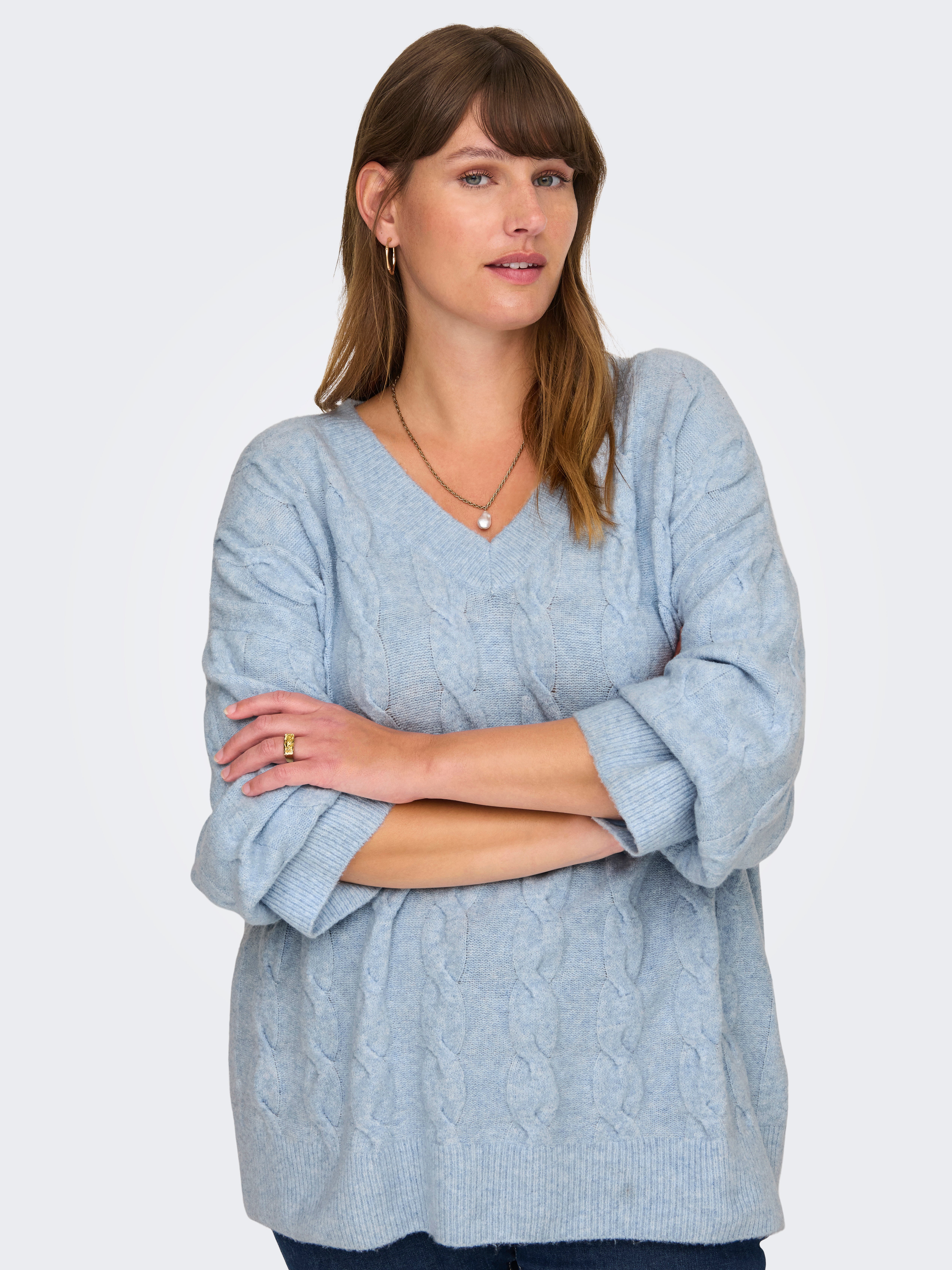 CARJEANETT Strickpullover Cashmere Blue