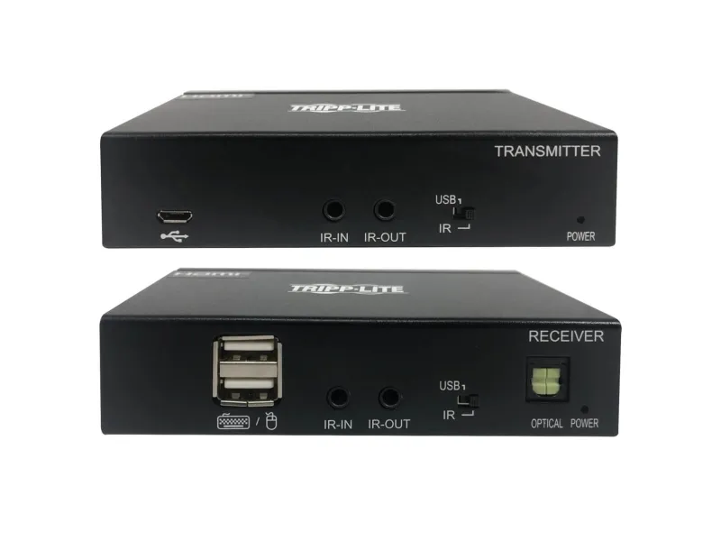 Eaton Tripp Lite Series USB C to HDMI over Cat6 Extender Kit with KVM Support, 4K 60Hz, 4:4:4, Transmitter/Receiver, USB, PoC, HDCP 2.2, up to 230 ft., TAA; - Video/audio ekspander - HDMI, USB-C - over CAT 6 - op til 70 m - TAA-kompatibel - for P/N: