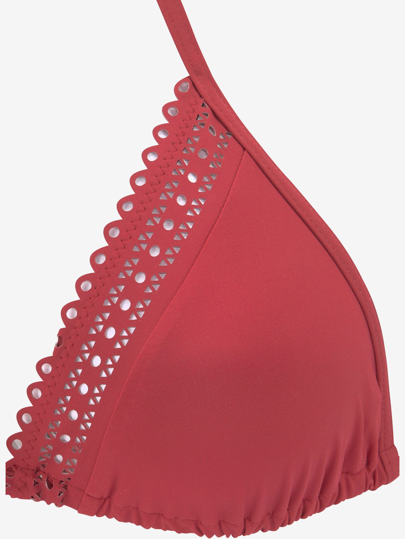 Haut de bikini triangle bord découpé au laser tendance