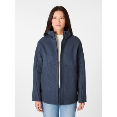 Damen-Funktionsjacke Schurwolle, Navy