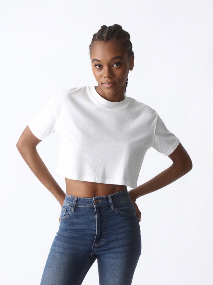 Calça jeans skinny de cintura alta - Azul índigo escuro
