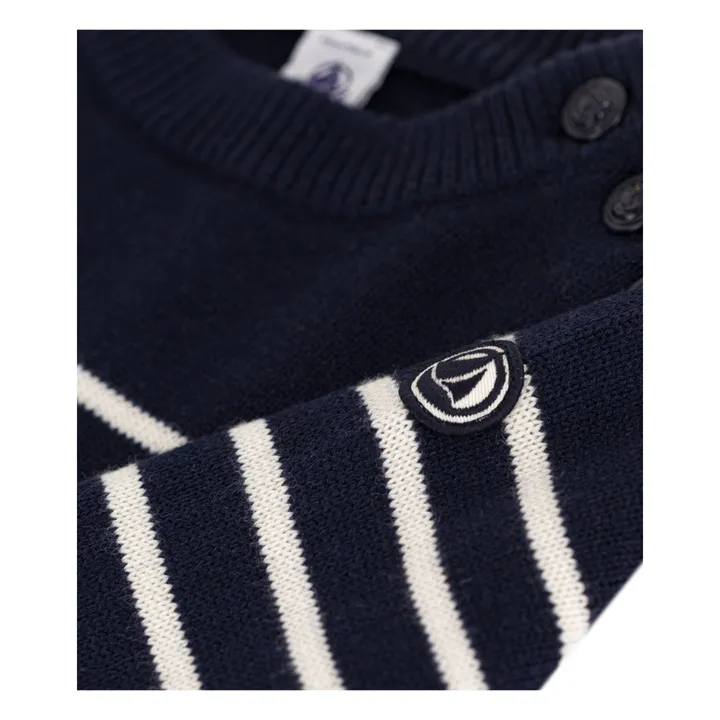 Petit Bateau Pull en Laine | Bleu marine