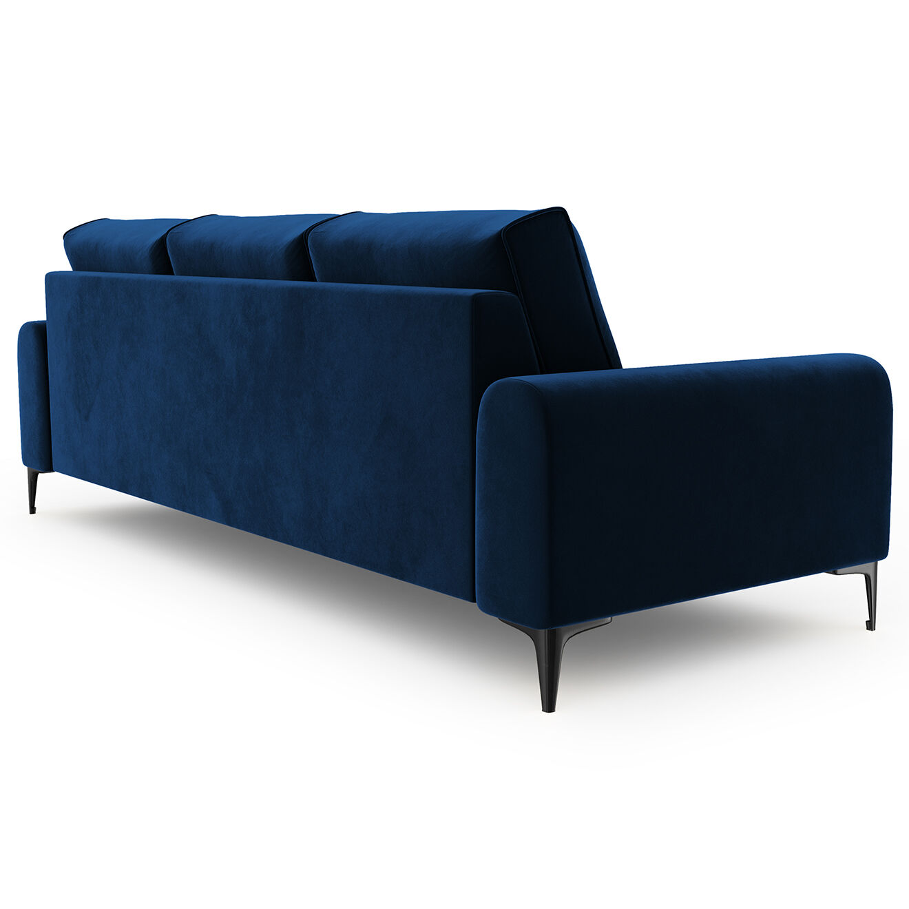 Mazzini Sofas Canapé Velours Madara bleu roi - 222x102x90 cm