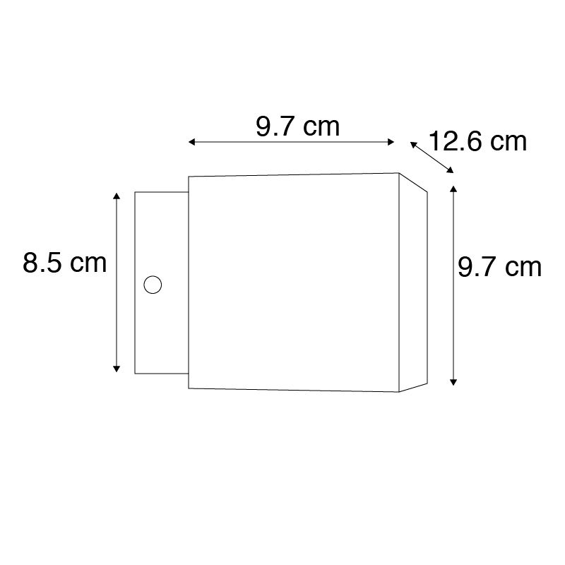 Design wandlamp zwart/goud incl. LED - Caja