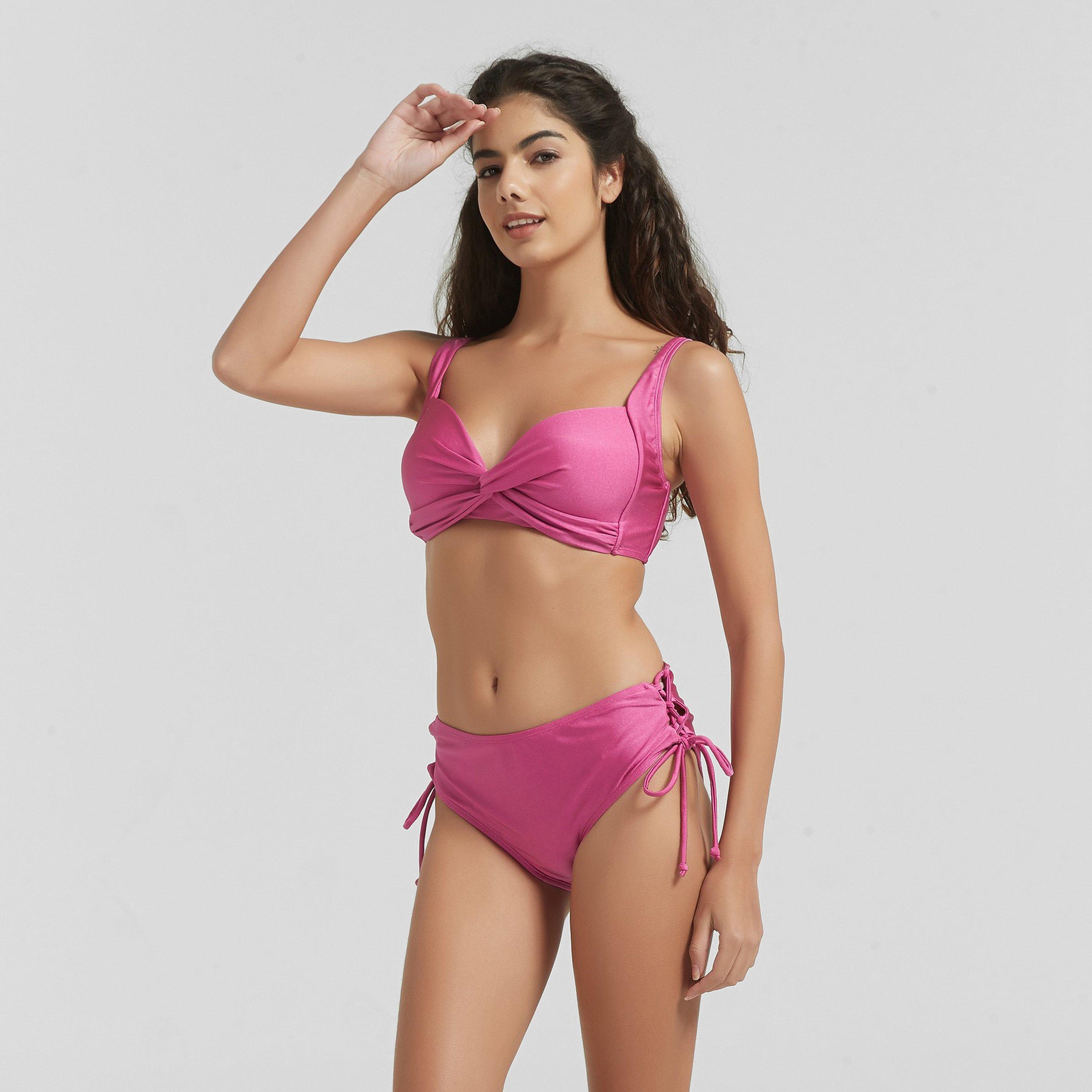 Be You BY Shimmer Lattice Side Bikini Bottom