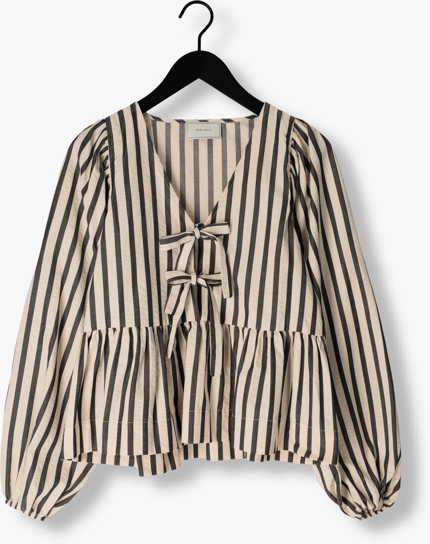 NEO NOIR blauw/wit gestreepte neo noir blouse bessie contrast stripe blouse