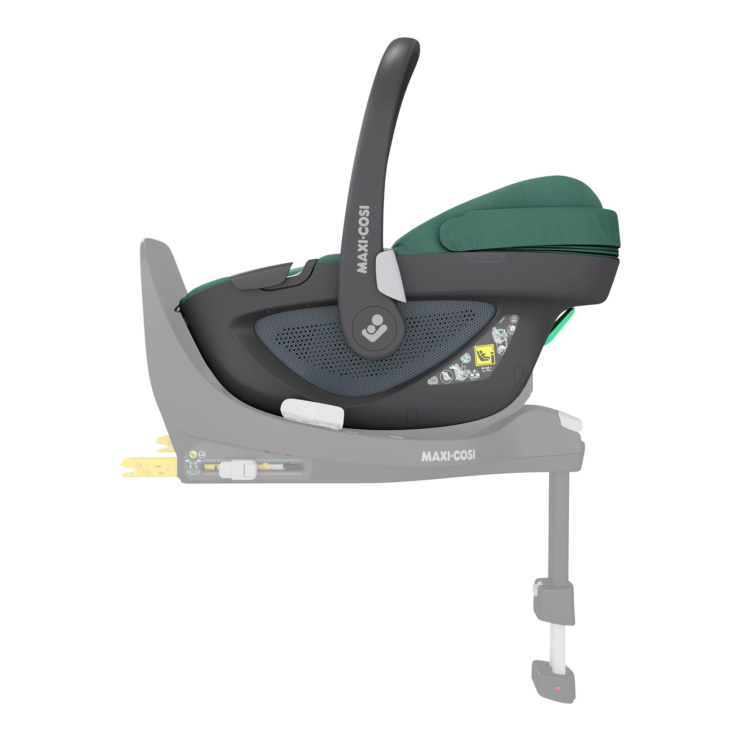Maxi-Cosi Babyschale Pebble 360 inkl. Kindersitz Pearl 360 und Isofix-Basis FamilyFix 360 essential green