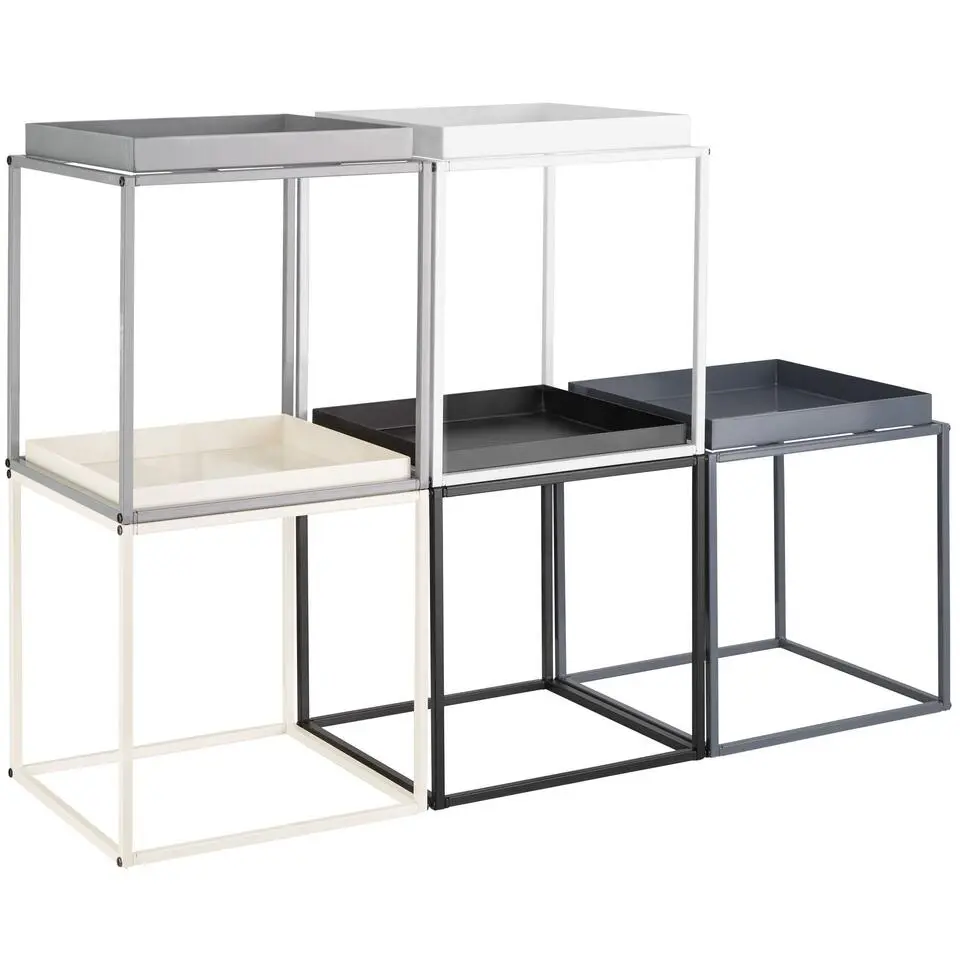 tectake Bijzettafel Cambridge 40x40x44cm, Zwart