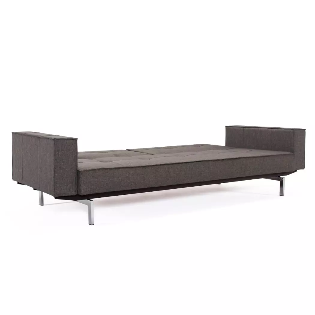 Schlafsofa mit Armlehnen Splitback Chrom