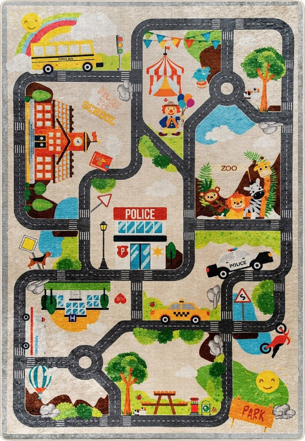 Mani Textile TPS_CIRC_00 - Tapis Enfant Circuit de Voiture