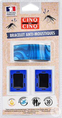 Cinq Sur Cinq Bracelet Bleu Motif 1 Pièce