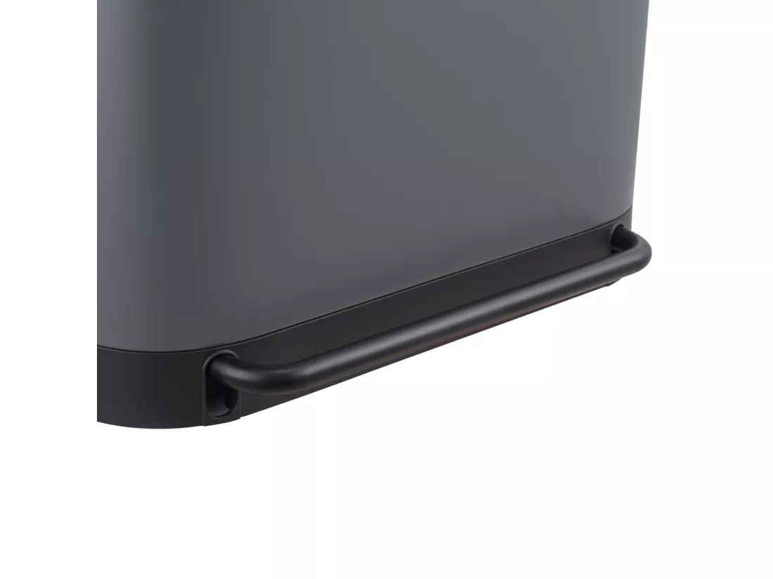 SVITA MLT2X30 Poubelle à pédale 60l 2 compartiments avec couvercle gris