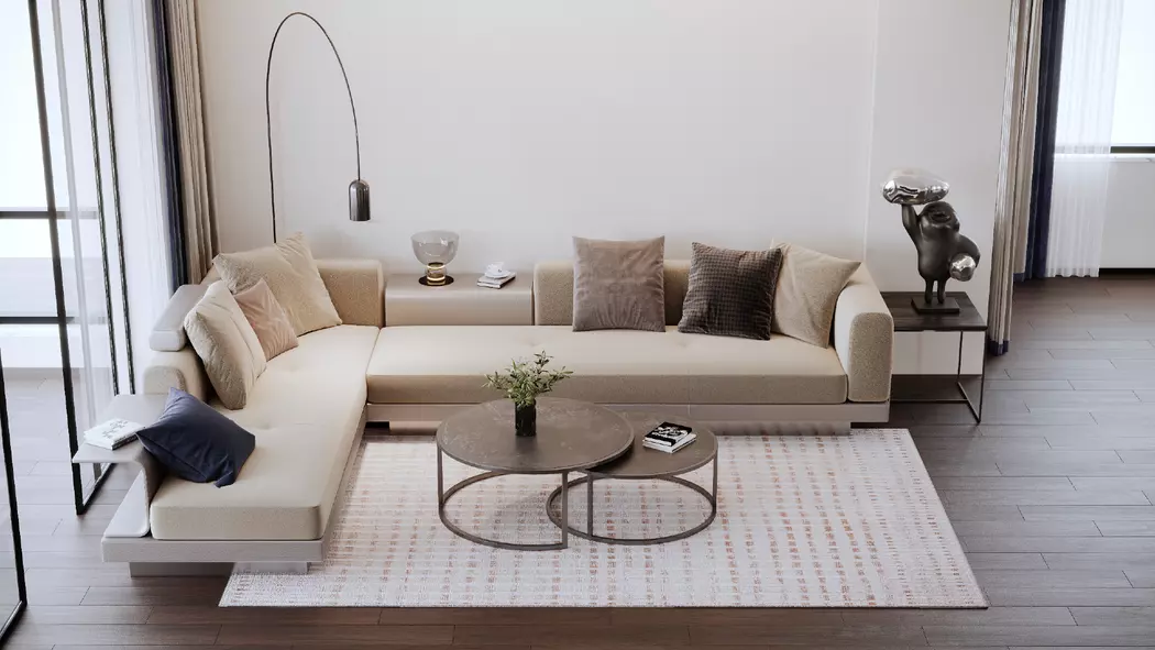 Webteppich Verona Sand 160 x 230 cm
