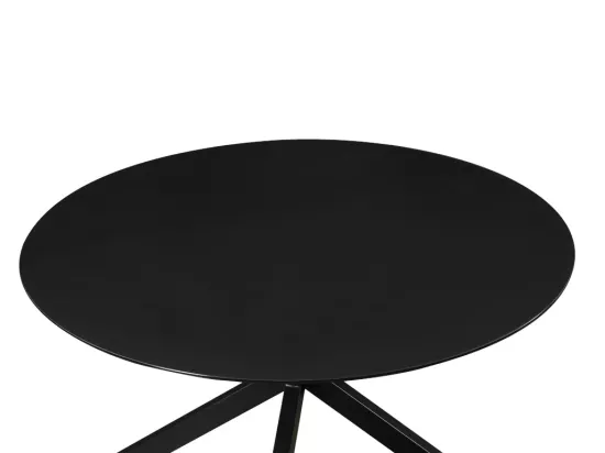 Table à manger de jardin ronde en aluminium D.120 cm - Anthracite - PORTOFINO de MYLIA
