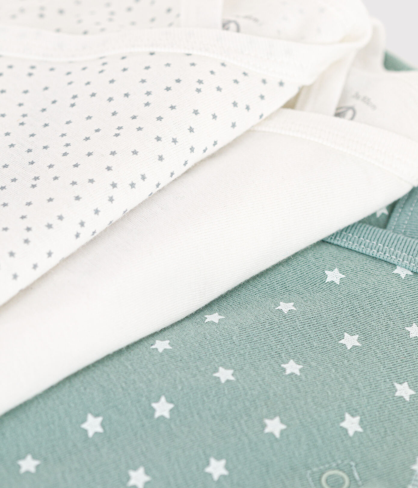 Lot de 3 bodies croisés manches longues en coton