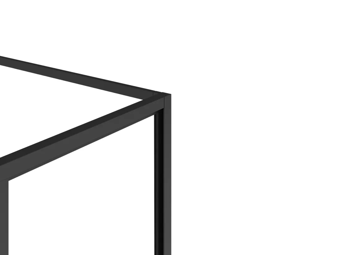 Paroi de douche avec porte coulissante noir mat style industriel - 140 x 80 x 195 cm - TORONI