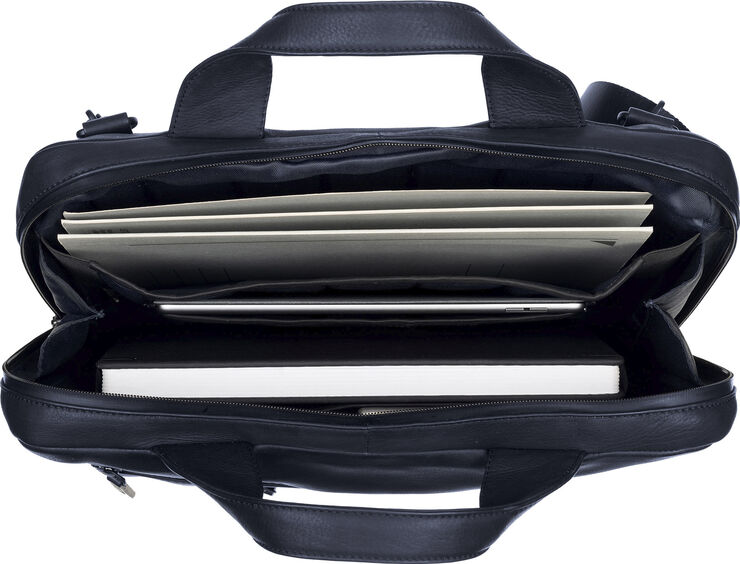Leonhard Heyden Briefcase with zipper 1 comp. Blue
