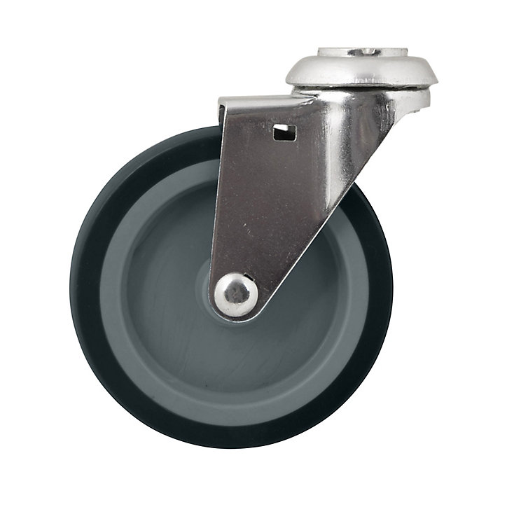 Roulette pivotante sans frein ø100 mm, œil, charge max 70kg