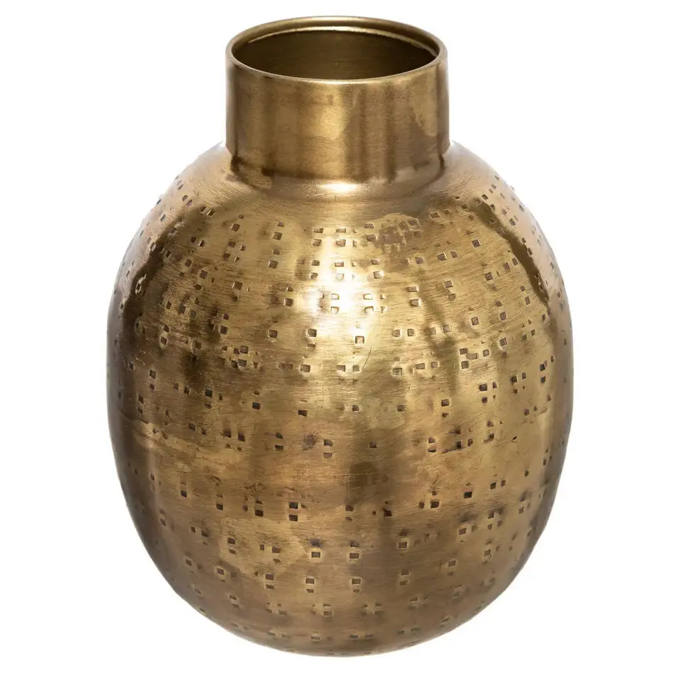 Atmosphera Bloemenvaas Emperor - goud - metaal - D10 x H15 cm