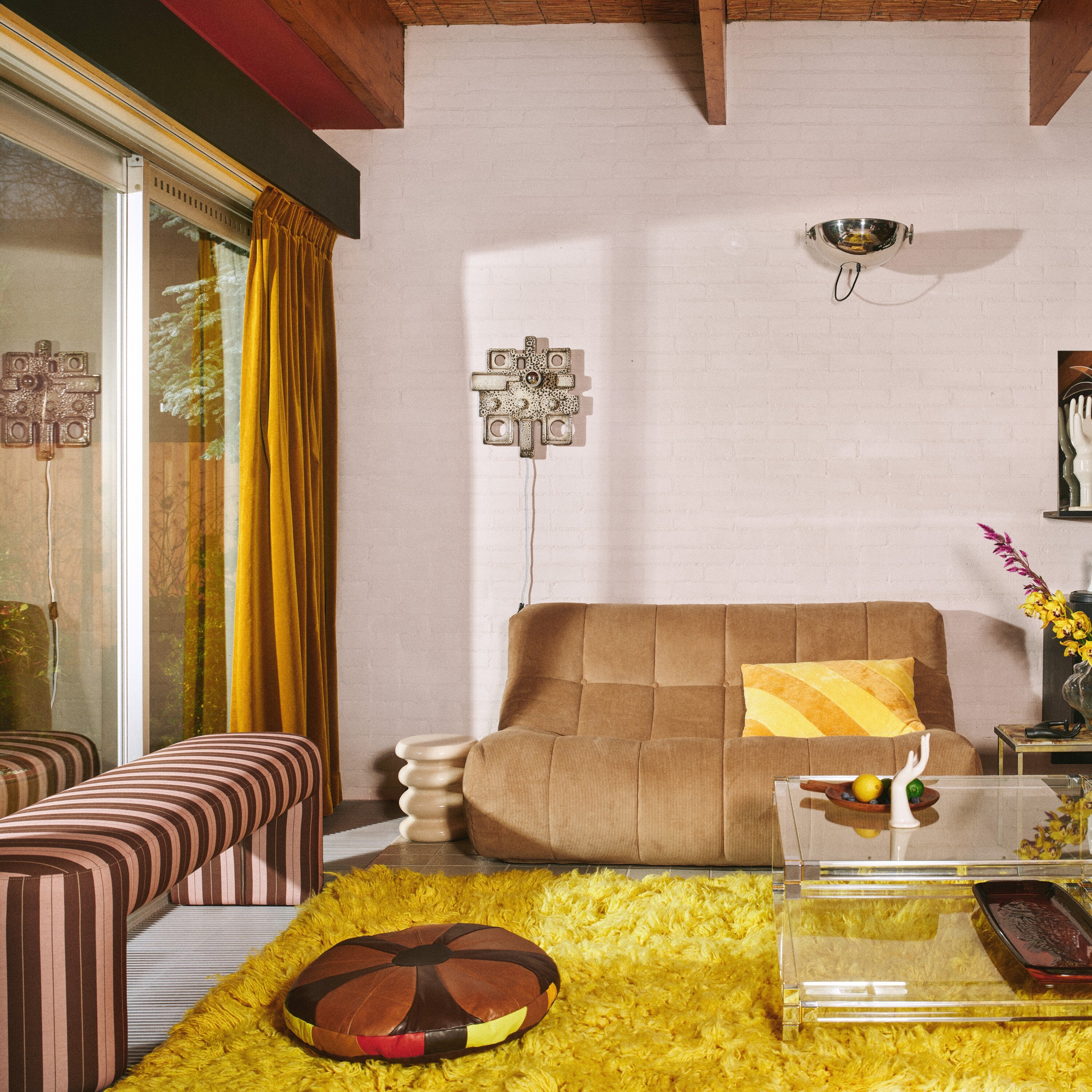 HKliving Lobby Bankje - Striped