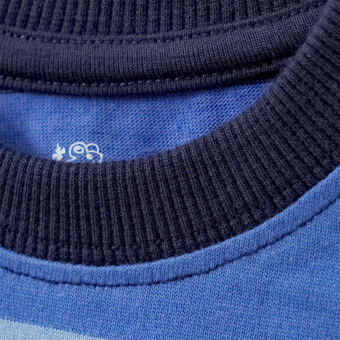 Topomini Baby T-Shirt mit Streifen dunkelblau / grün / creme