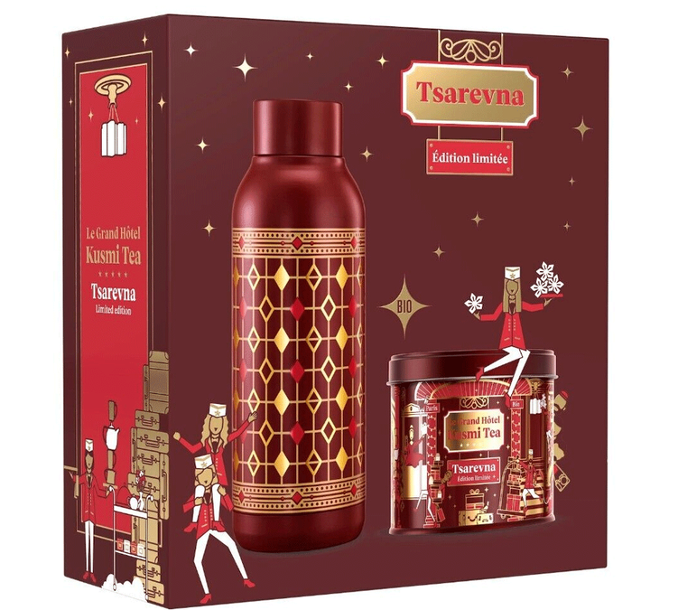 Coffret cadeau 1 boite Tsarevna 120g + 1 gourde - Kusmi Tea