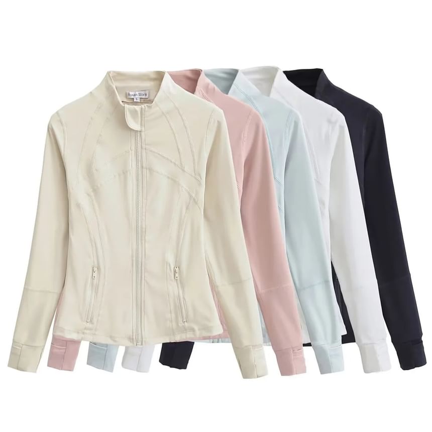 Florentine - Slim fit jas met opstaande kraag en rits