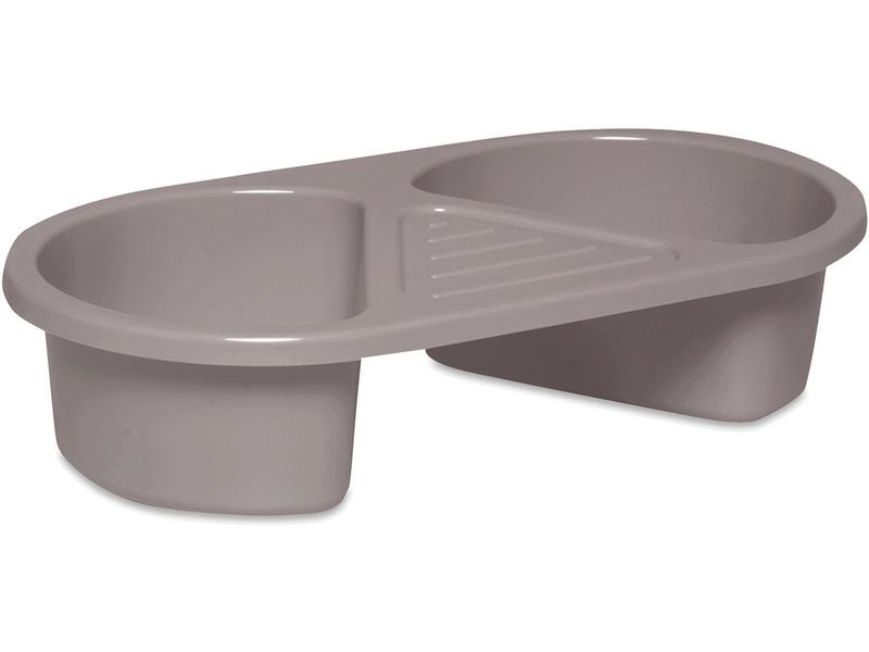 ZEWI bébé-jou Kinder-Waschbecken Chalk Brown, 2-teilig Mobile Waschschüssel