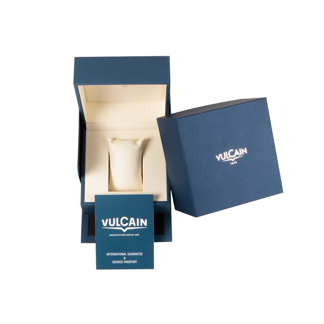 Vulcain Cricket Classique 36mm Eggshell Sapphire Caseback