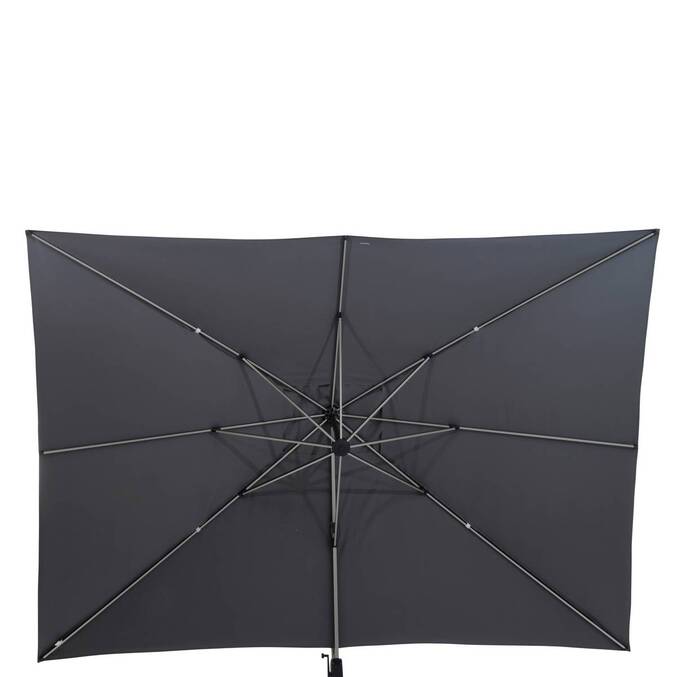 Parasol déporté rectangulaire ÉQUADOR Ardoise