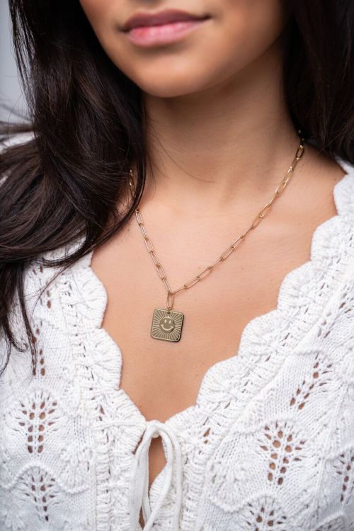 Schakelketting met smiley bedel