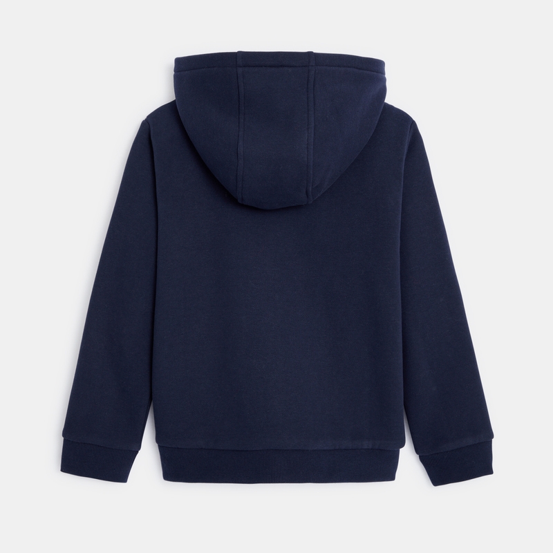 Sweat-shirt doublé en polaire sherpa bleu garçon
