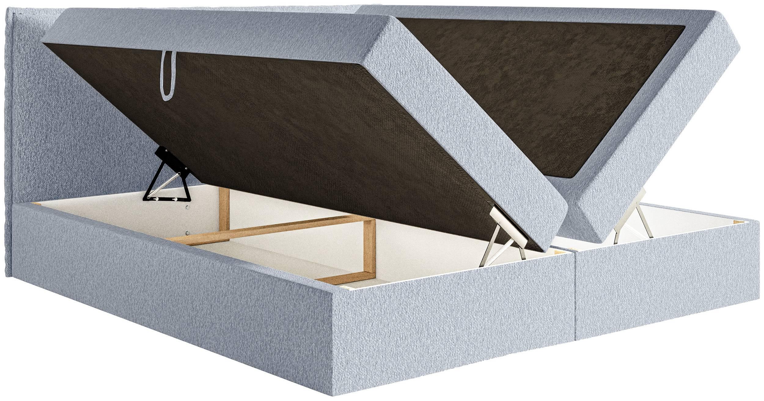 NADUVI Collection Boxspring Esmay chenille - opbergvak+topper 180x200