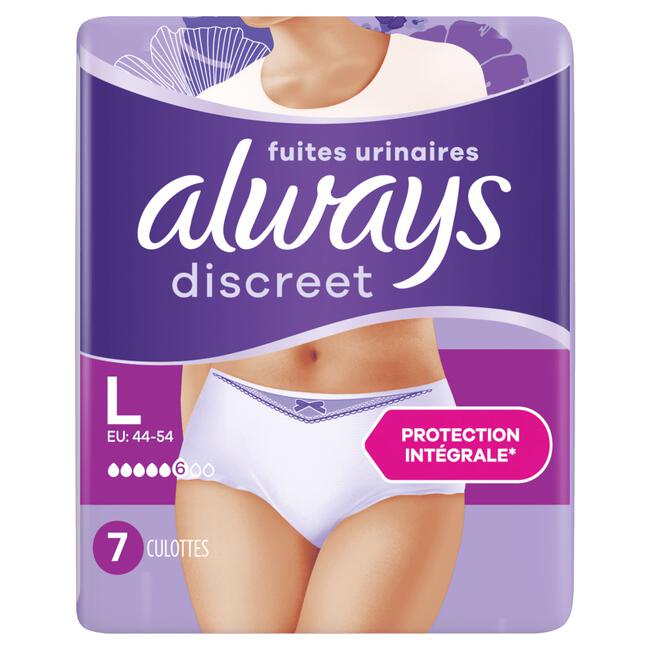Always Discreet Incontinentiebroekjes Maat L 7 Stuks