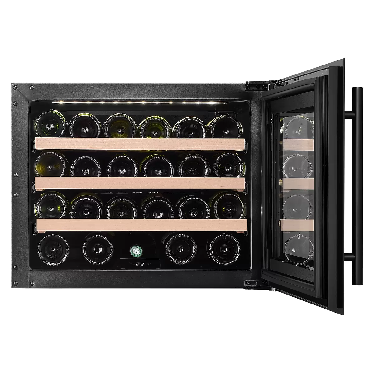 Einbau-Weinkühlschrank 51L Trisa Dual Zone Schwarz
