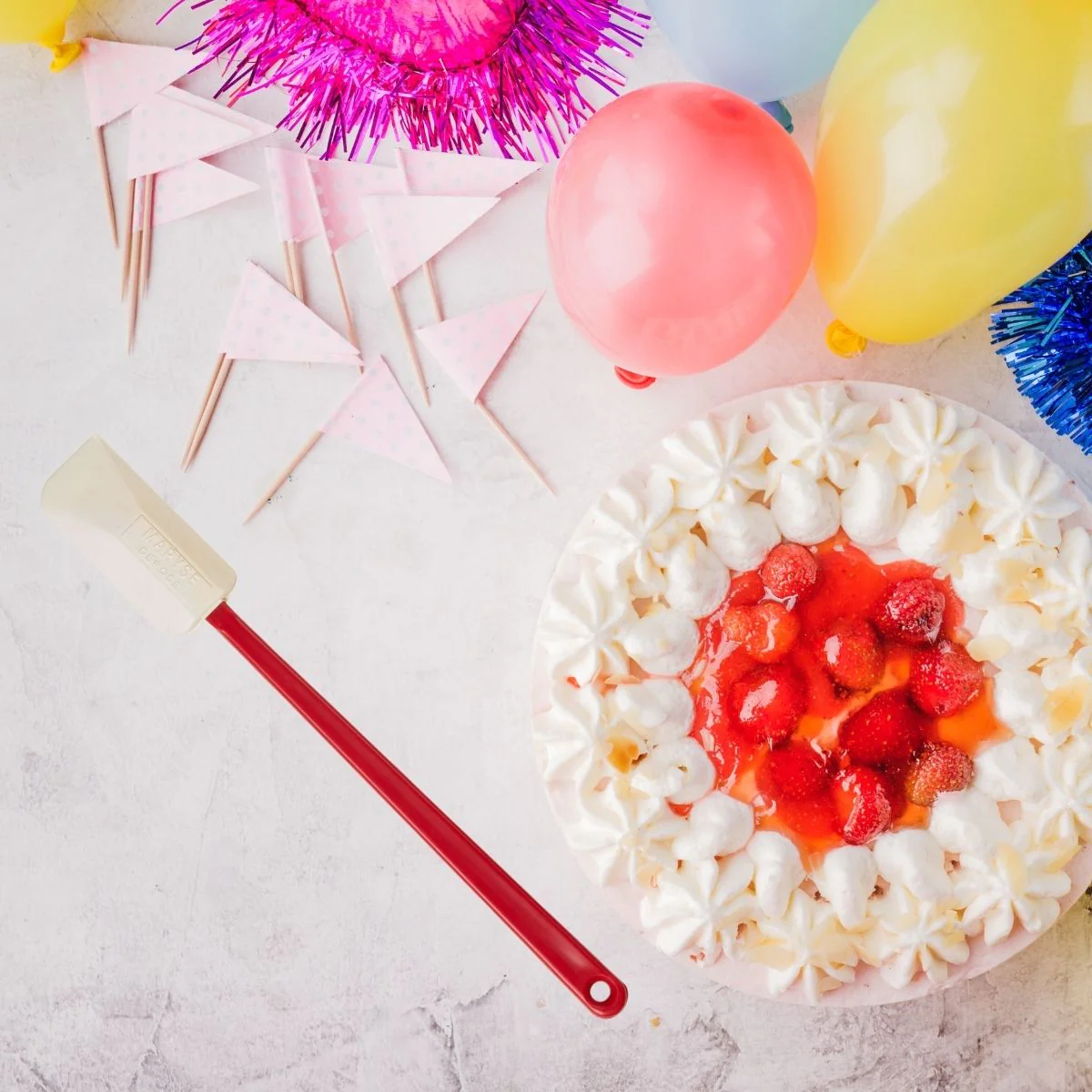 Maryse de pâtisserie et de cuisine 25 cm manche en plastique Fackelman