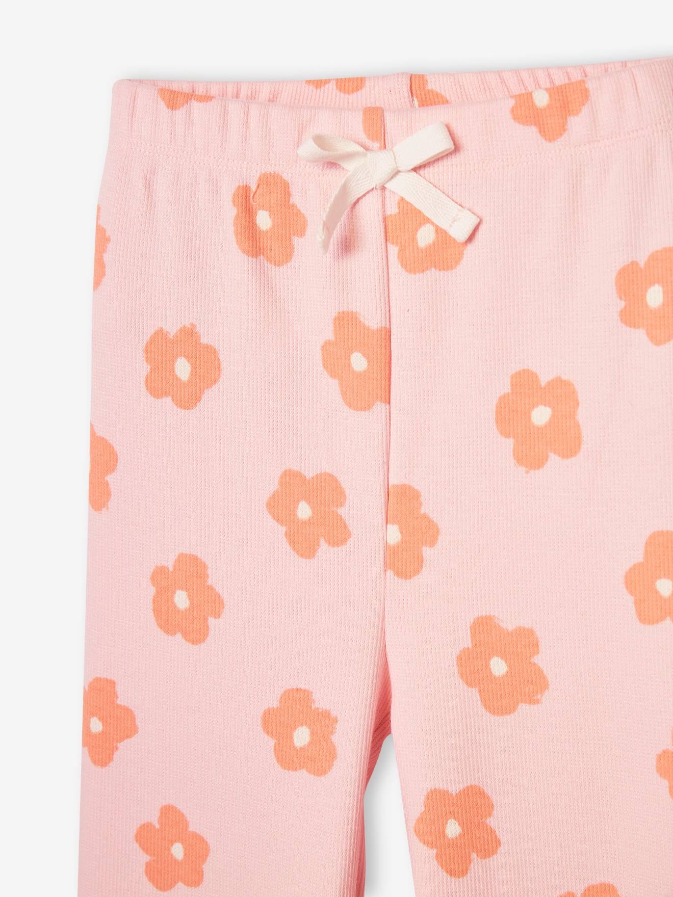 Calça legging canelada azul marinho para meninas