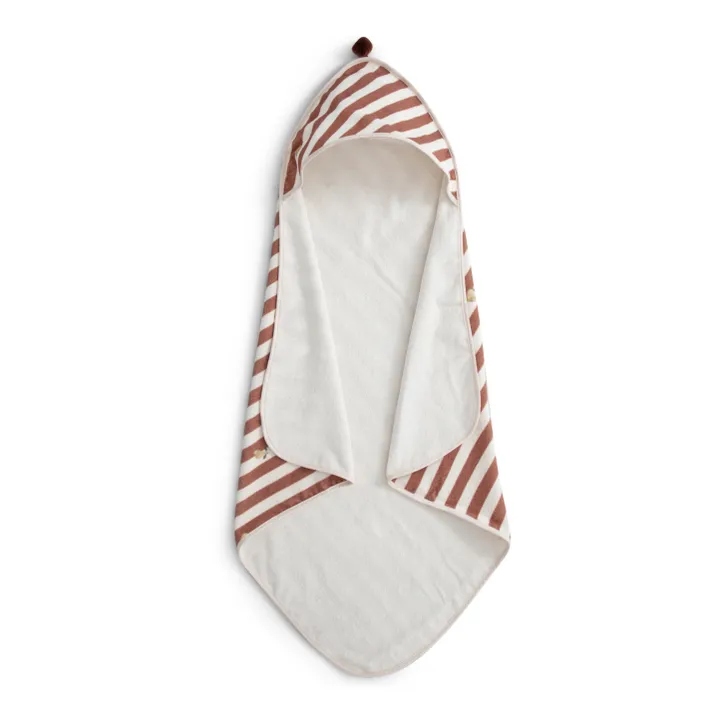 garbo&friends Cape de bain Stripe Anjou | Terracotta
