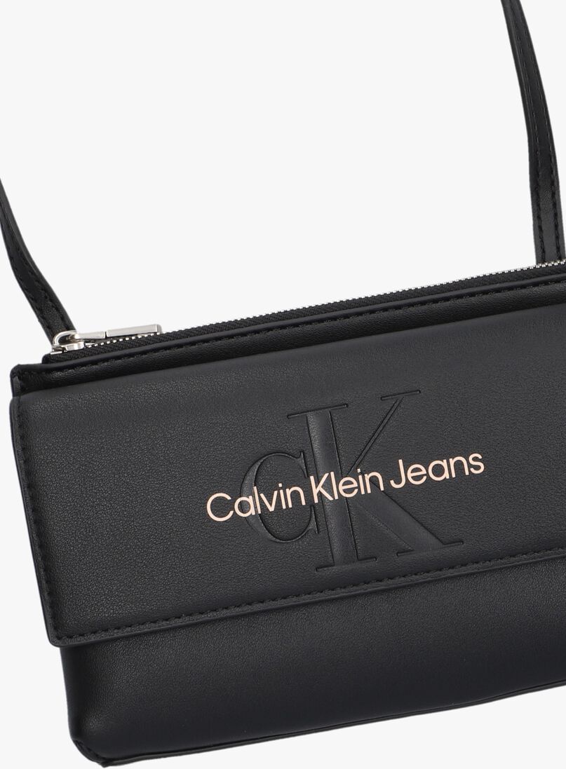 CALVIN KLEIN zwarte calvin klein schoudertas sculpted ew flap xbody mono