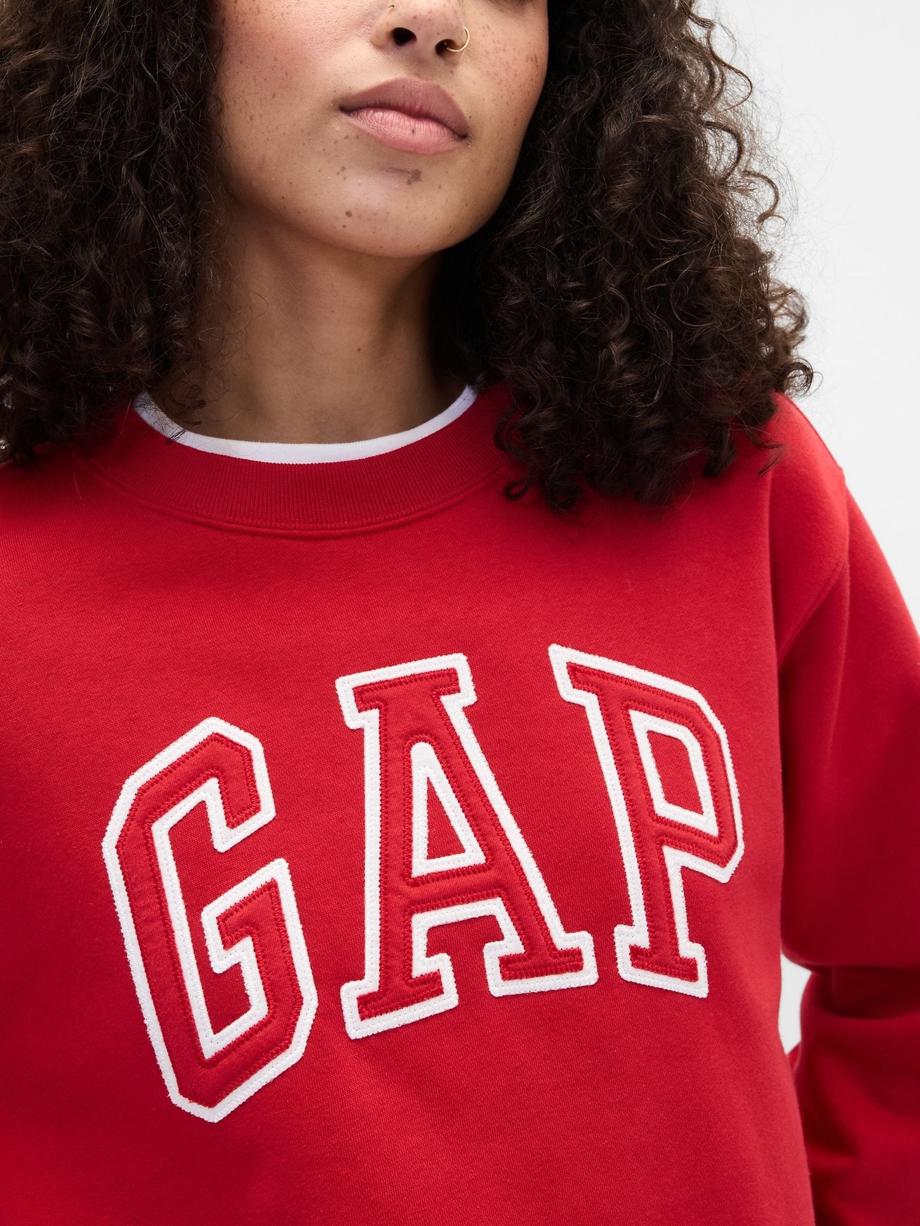 Rood - Gap fleece sweatshirt met logo