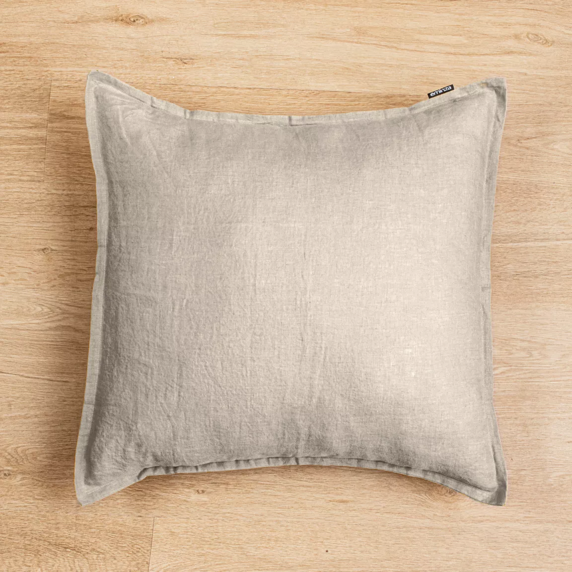 Taie d'oreiller carrée lin lavé (60 x 60 cm) Louise Beige